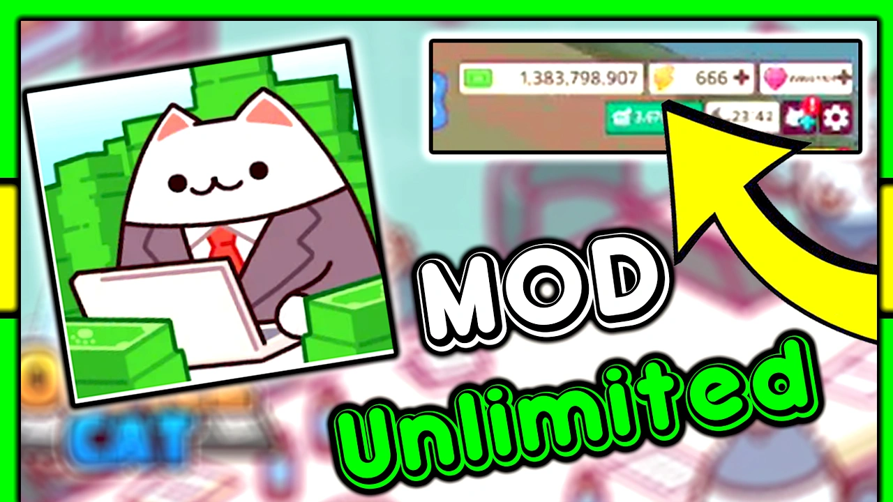 Office Cat Idle Tycoon Game Mod - Get Unlimited Gems and Money on iOS & Android MOD APK